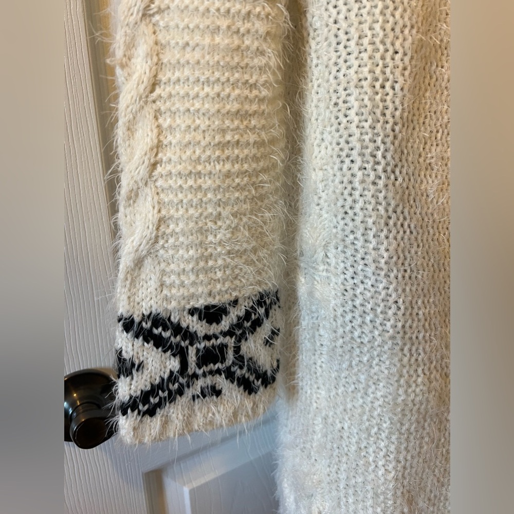 Oceanus Tribal Aztec Print Cardigan Sweater Size M - Picture 7 of 7